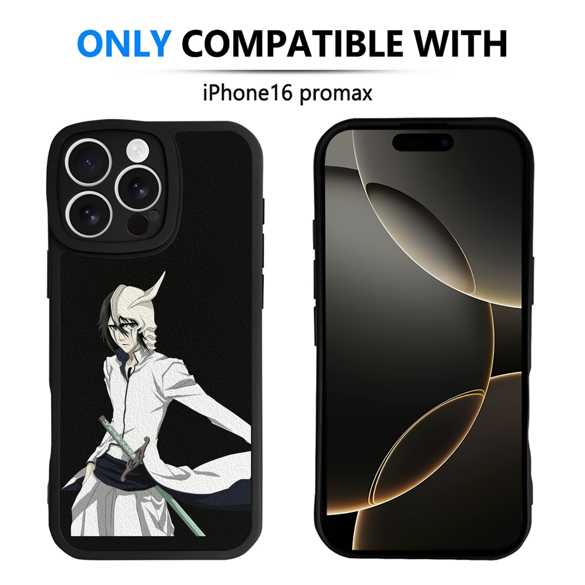 （画像用） ブリーチ ウルキオラ·シファー BLEACH Ulquiorra cifer 【iPhone 16シリーズ対応】シリコンスマホケース（レザー調） 材質：シリコン